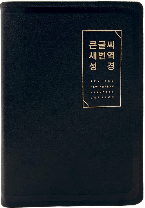 큰글씨 새번역 성경(검정/대단본(RN72EWF)/천연우피/표준새번역 단본/무지퍼/천연우피/반달 색인/주석 없음)