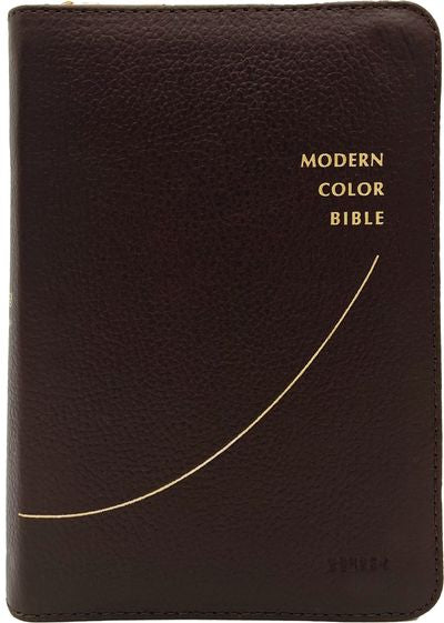 모던 컬러성경(다크브라운/새찬송가/합본/지퍼/천연우피/반달색인/주석)(개역개정판)