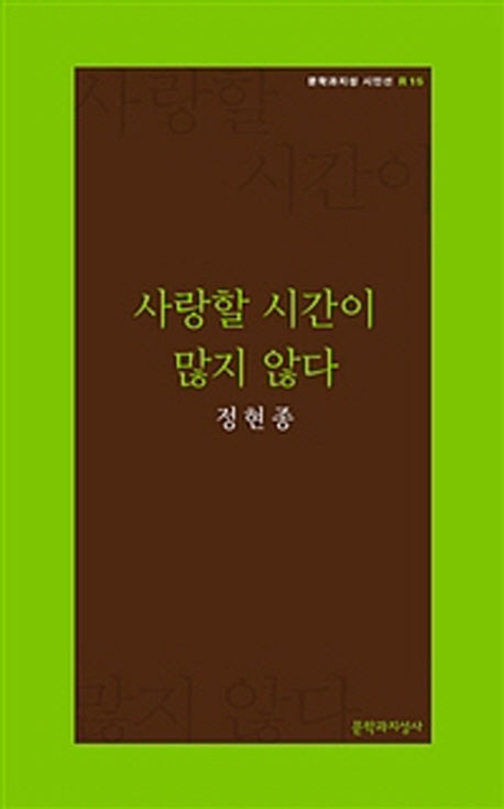사랑할 시간이 많지 않다(문학과 지성 시인선 R 15)