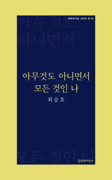 아무것도 아니면서 모든 것인 나(문학과지성 시인선 R 16)