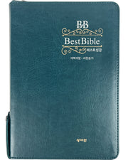 베스트 성경(블루그린/개역개정/새찬송가/중/색인/지퍼)