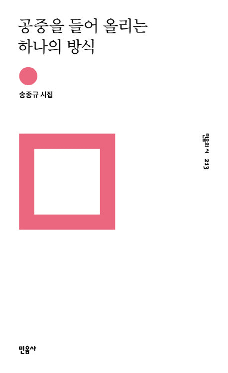 공중을 들어 올리는 하나의 방식(민음의 시 213)(양장본 HardCover)