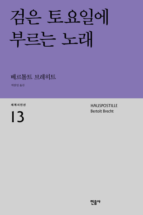 검은 토요일에 부르는 노래(세계시인선 13)