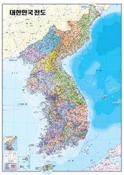 대한민국전도(행정)(코팅원지)(부착용)