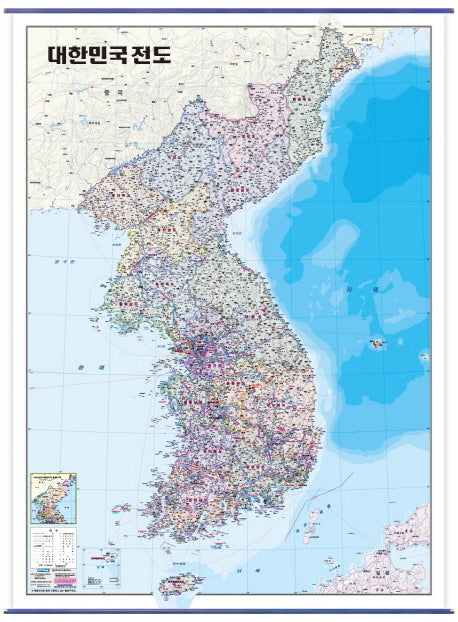 대한민국전도(행정)(코팅표구 걸이용)(108 78)