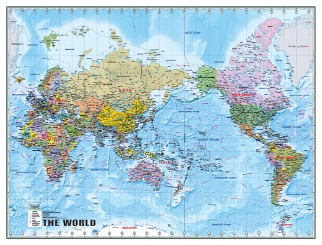 The World(정치구분)(메르카토르도법)(영문)(국전지2매)