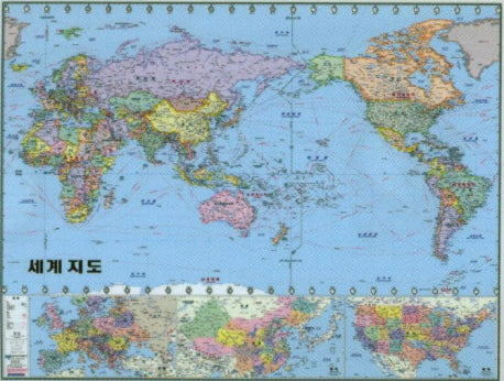 밀러도법세계지도(한글정치)
