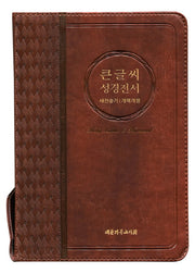 큰글씨 성경전서(NKR73BU)(브라운)(중)(새찬송가)(개역개정)(색인)