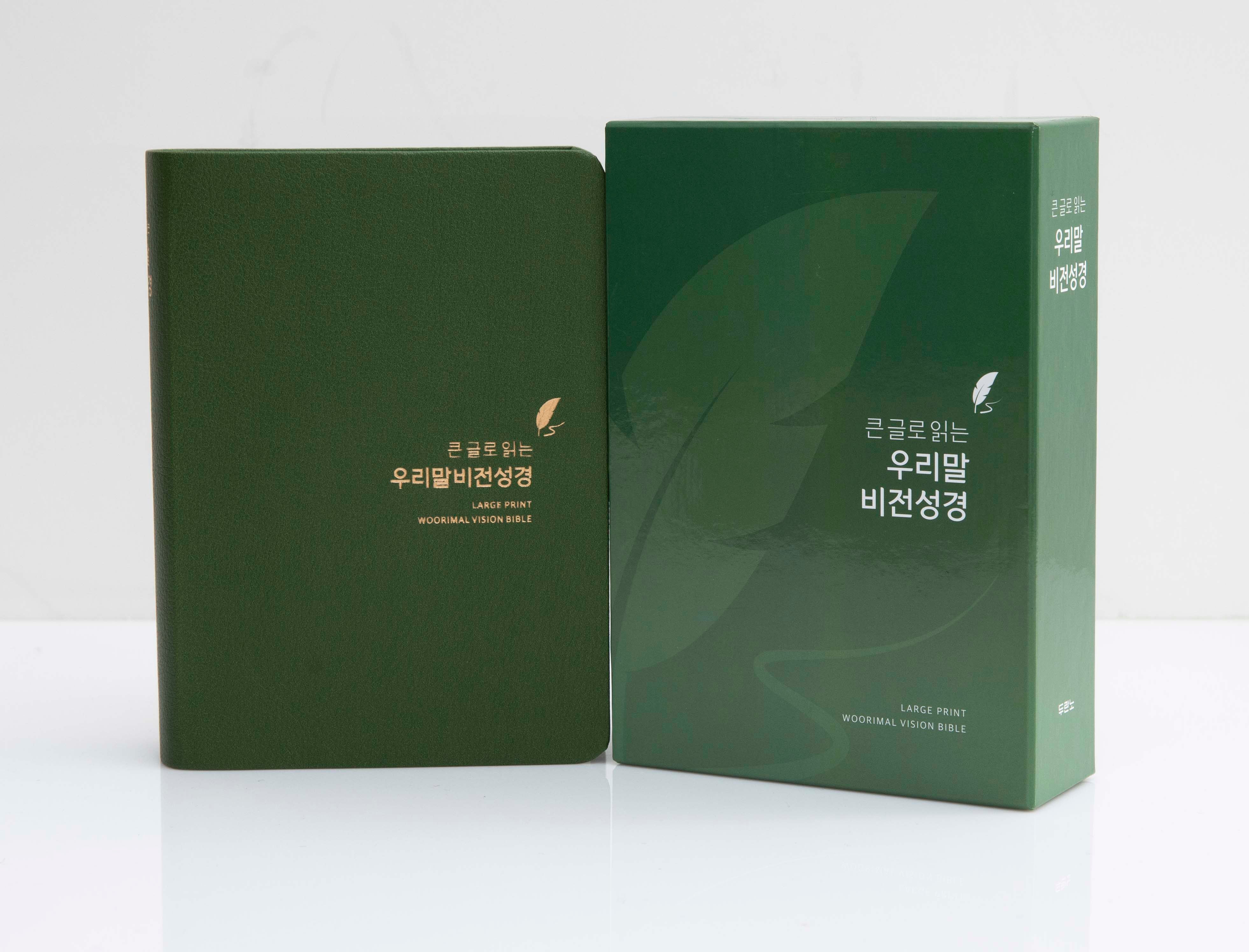큰 글로 읽는 우리말비전성경(올리브그린/소/단본/색인/무지퍼/합성피혁)(5판)(가죽)