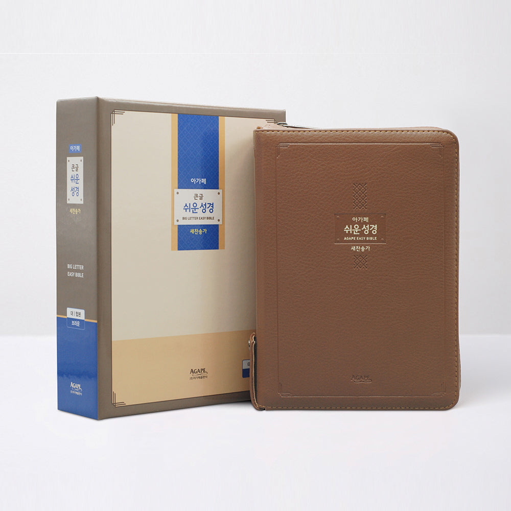 큰글 쉬운성경 새찬송가(대/합본/색인/브라운)(개정판 2판)(반양장)