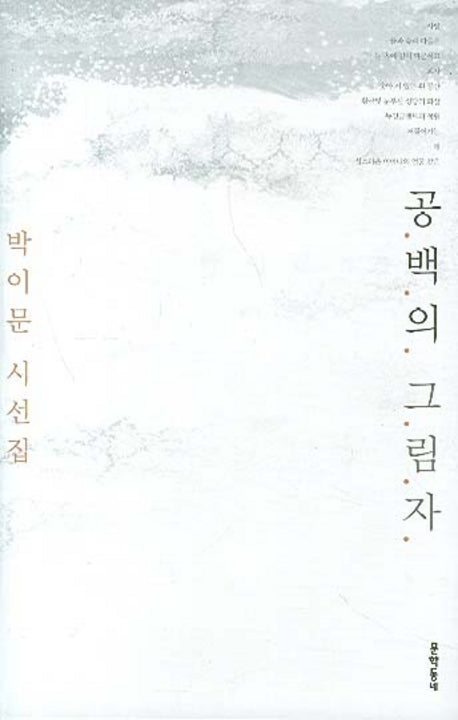 공백의 그림자(문학동네 시집)(양장본 HardCover)