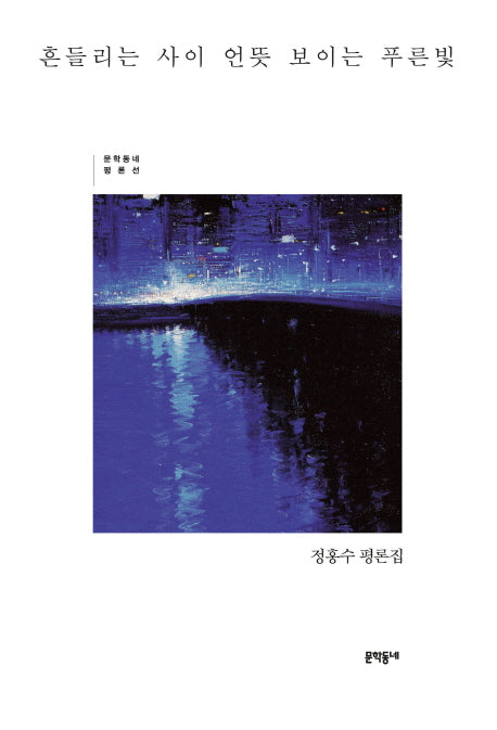 흔들리는 사이 언뜻 보이는 푸른빛(문학동네 평론선)