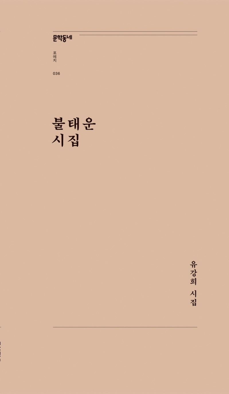 불태운 시집(문학동네포에지 36)