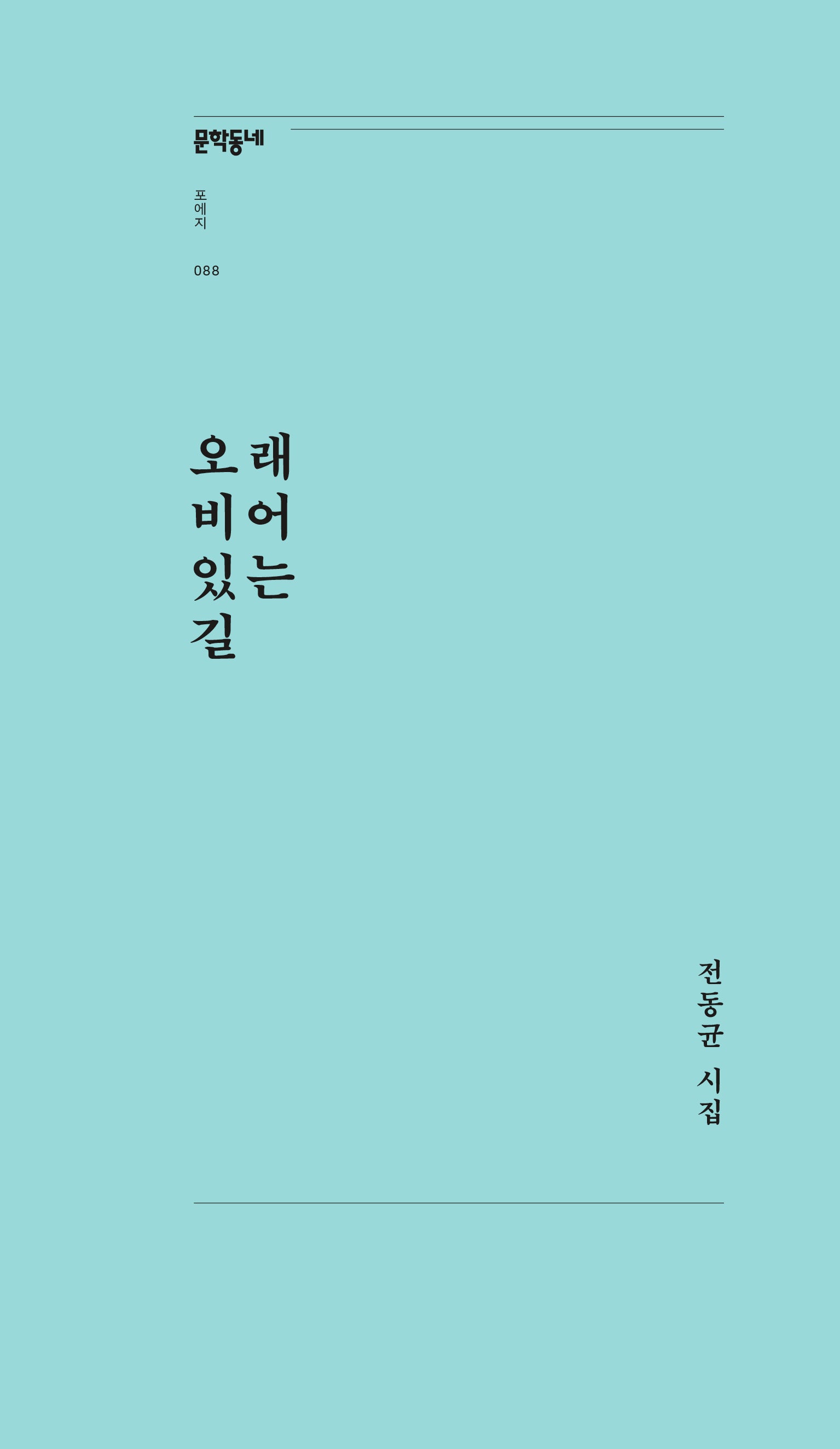 오래 비어 있는 길(문학동네포에지 88)