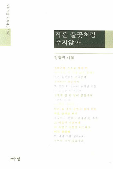 작은 풀꽃처럼 주저앉아(모아드림 기획시선 107)