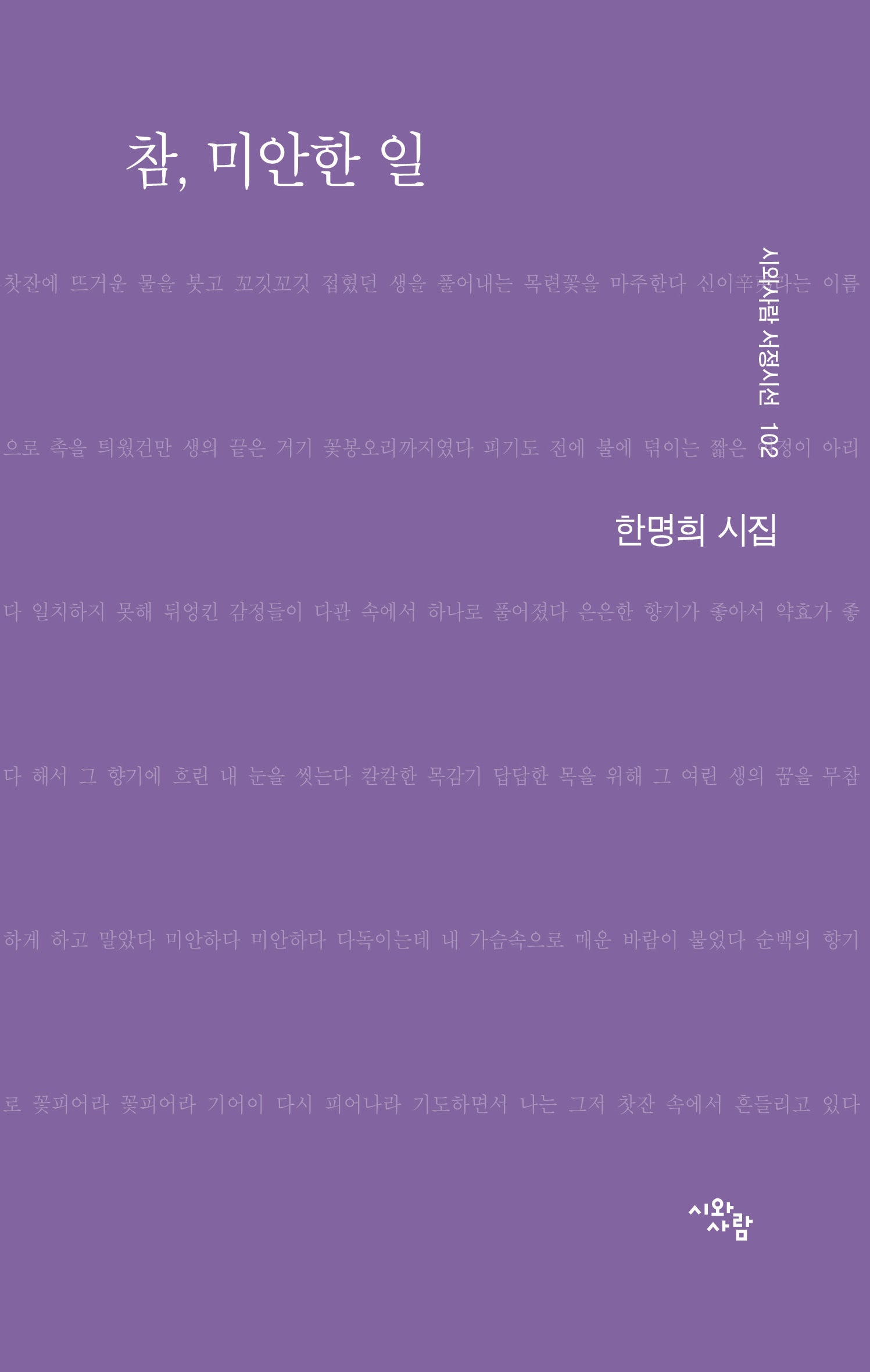참, 미안한 일(시와사람 서정시선 102)