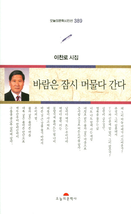 바람은 잠시 머물다 간다(오늘의문학시인선 389)