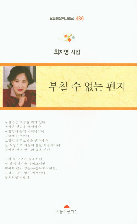 부칠 수 없는 편지(오늘의문학시인선 436)