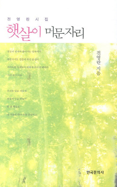 햇살이 머문자리