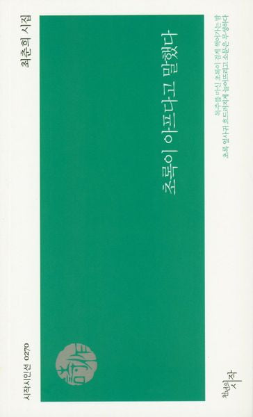 초록이 아프다고 말했다(시작시인선 270)