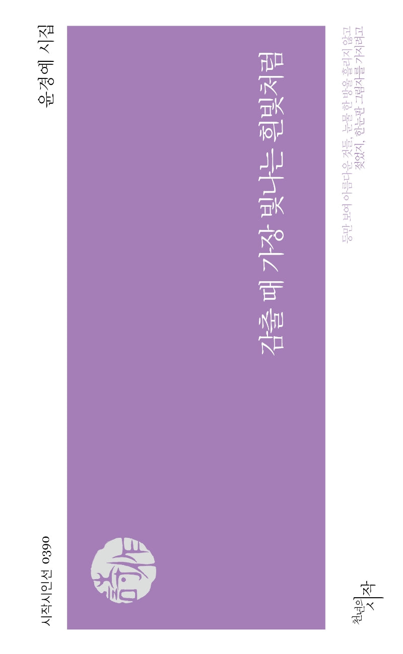 감출 때 가장 빛나는 흰빛처럼(시작시인선 390)