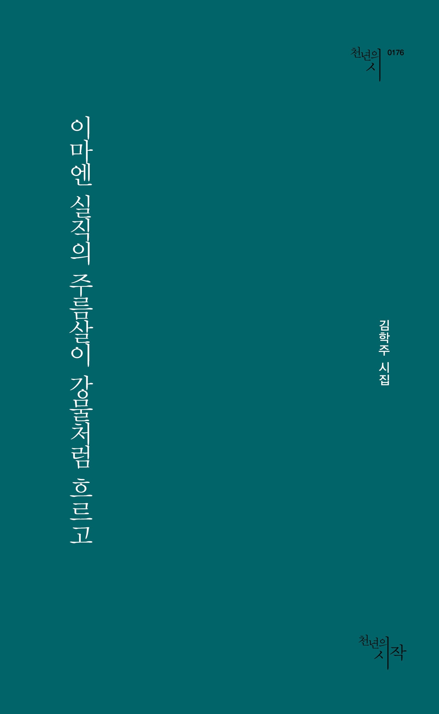 이마엔 실직의 주름살이 강물처럼 흐르고(김학주 시집)(천년의시인선 176)