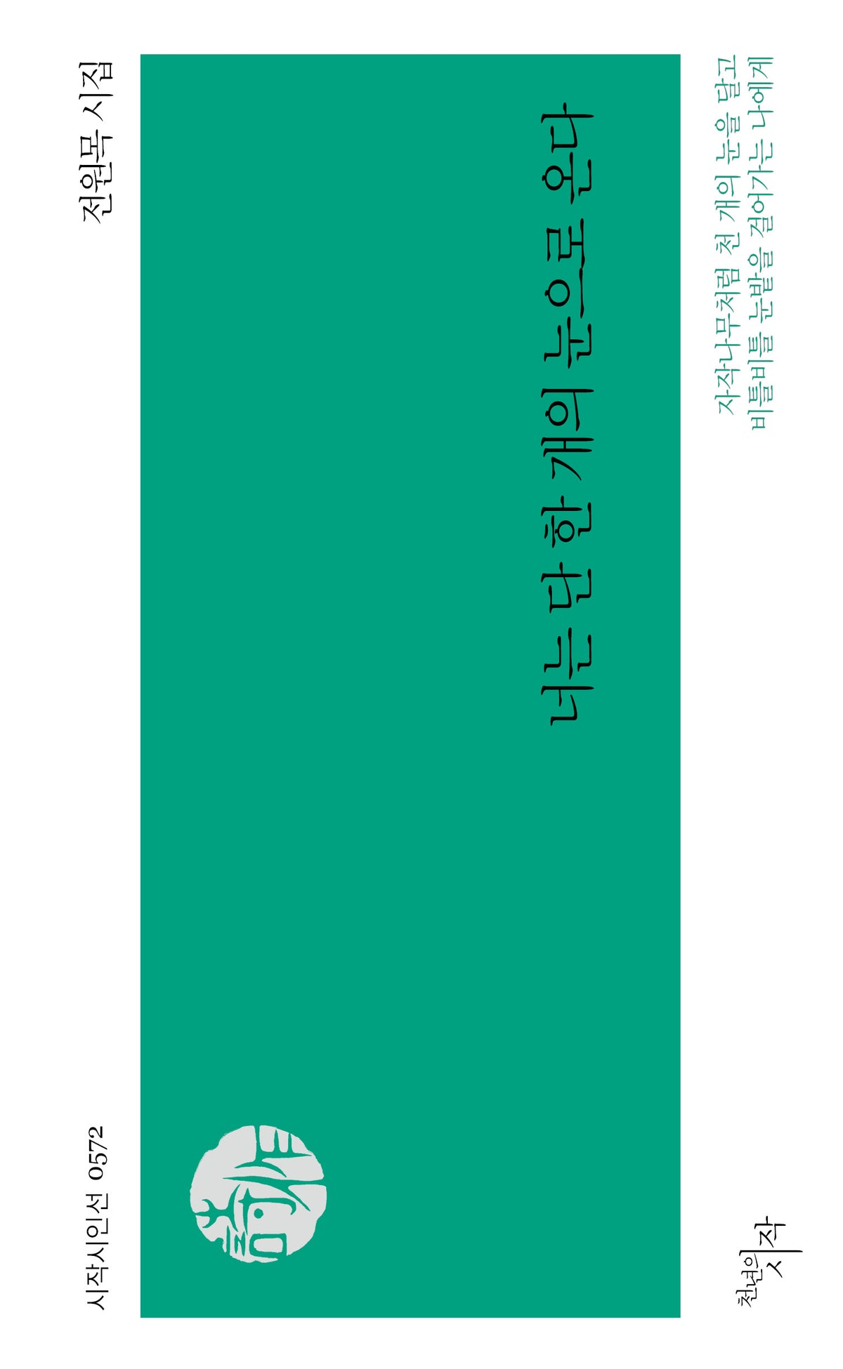 너는 단 한 개의 눈으로 온다(시작시인선 572)