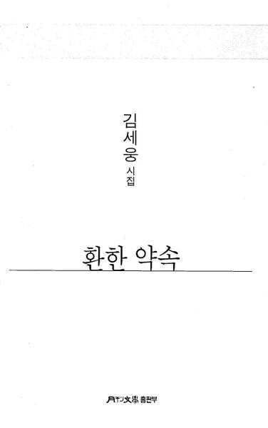 환한 약속(월간문학시인선 425)