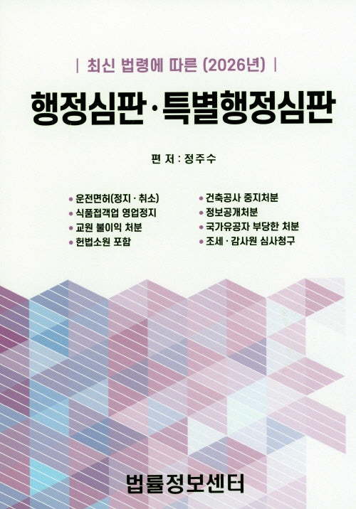 행정심판, 특별행정심판(2026)