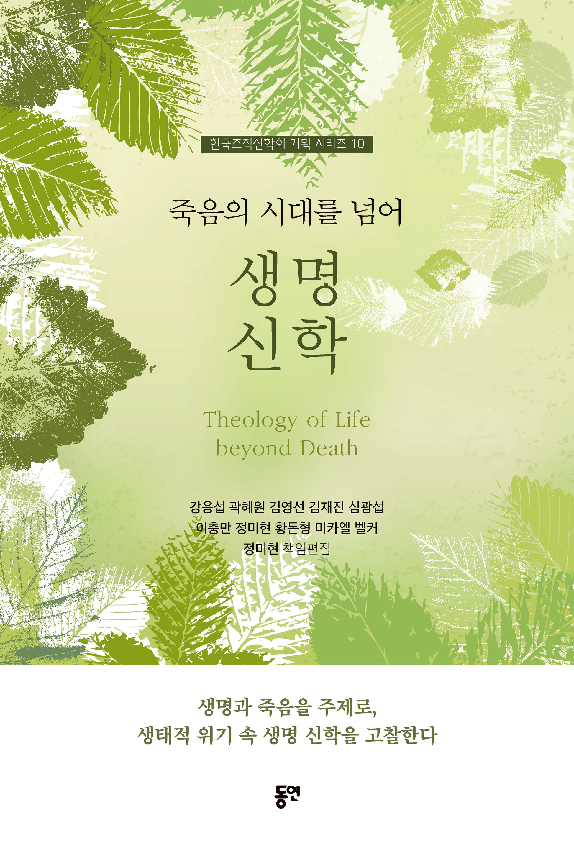 죽음의 시대를 넘어 생명신학(한국조직신학회 기획 시리즈 10)