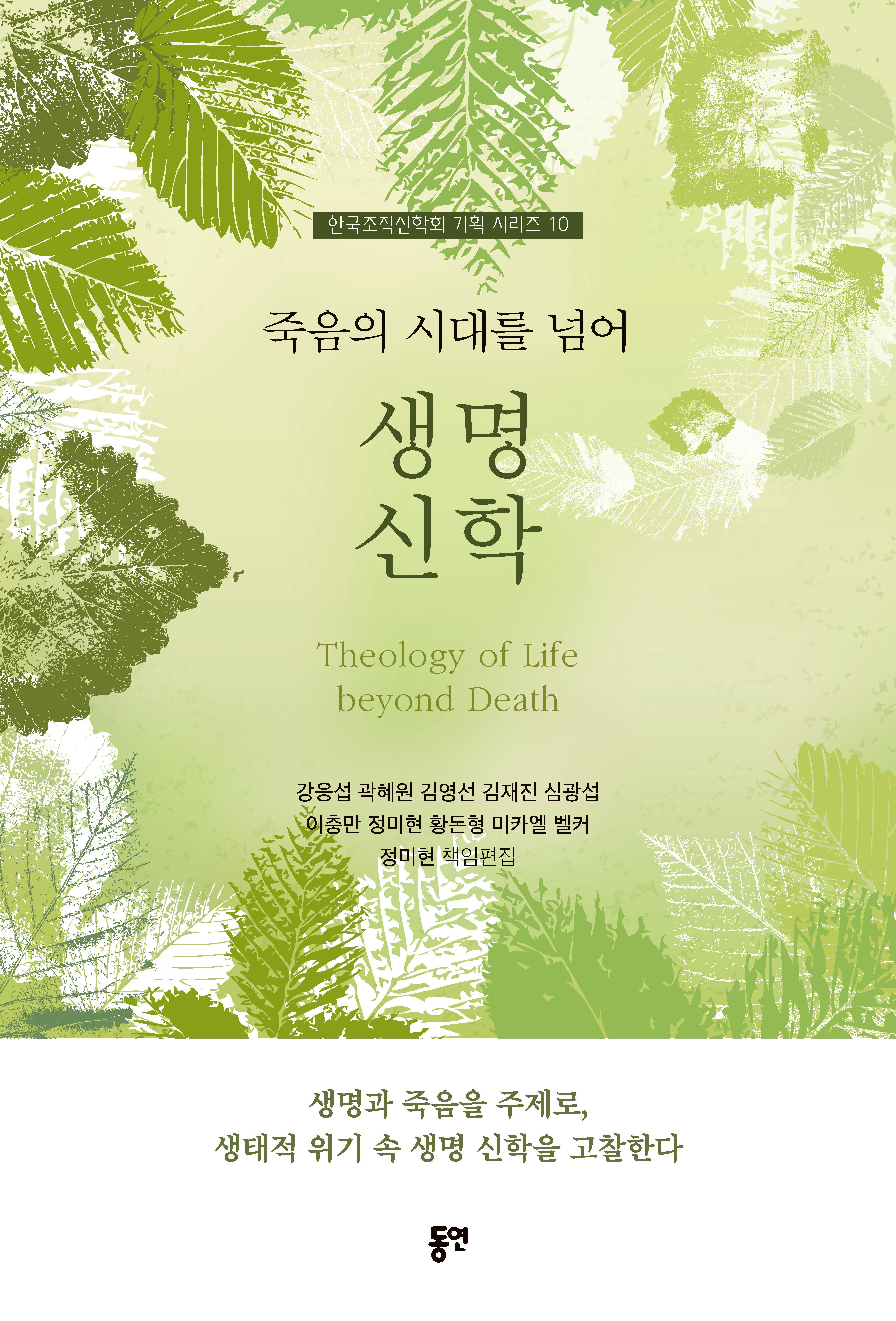 죽음의 시대를 넘어 생명신학(한국조직신학회 기획 시리즈 10)