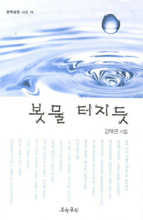 봇물 터지듯(문학공원 시선 74)