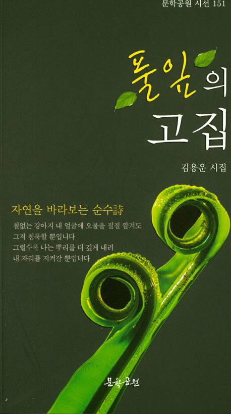 풀잎의 고집(문학공원 시선 151)