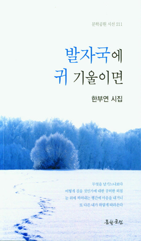 발자국에 귀 기울이면(문학공원 시선 211)
