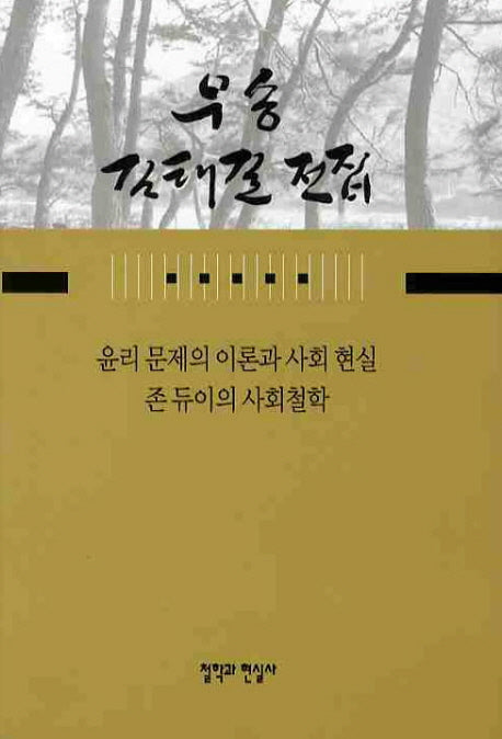 윤리 문제의 이론과 사회현실 존 듀이의 사회철학(우송 김태길 전집 6)(양장본 HardCover)