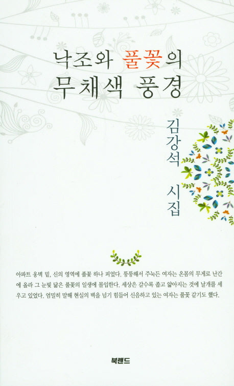 낙조와 풀꽃의 무채색 풍경