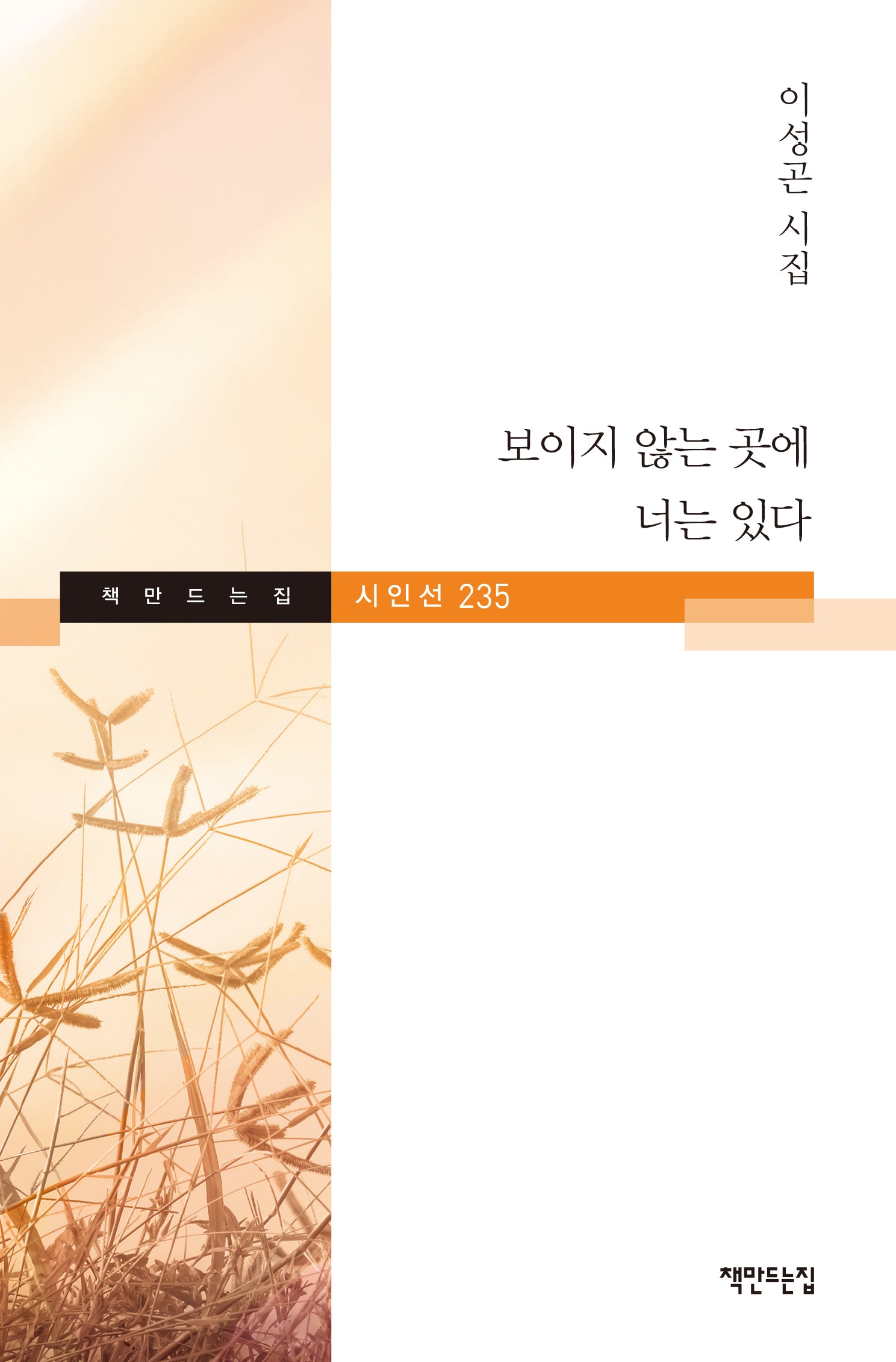 보이지 않는 곳에 너는 있다(책만드는집 시인선 235)(양장본 Hardcover)