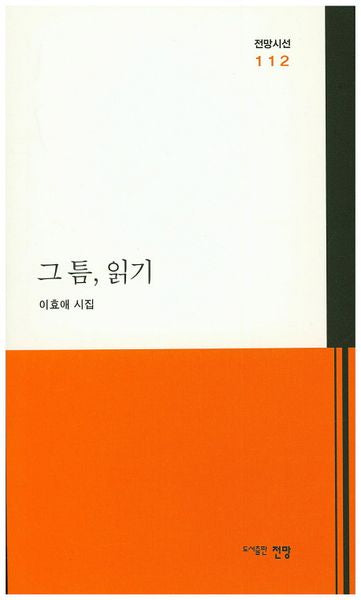 그 틈, 읽기(전망시선 112)