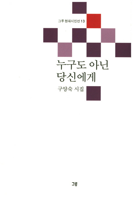 누구도 아닌 당신에게(그루 현대시인선 13)