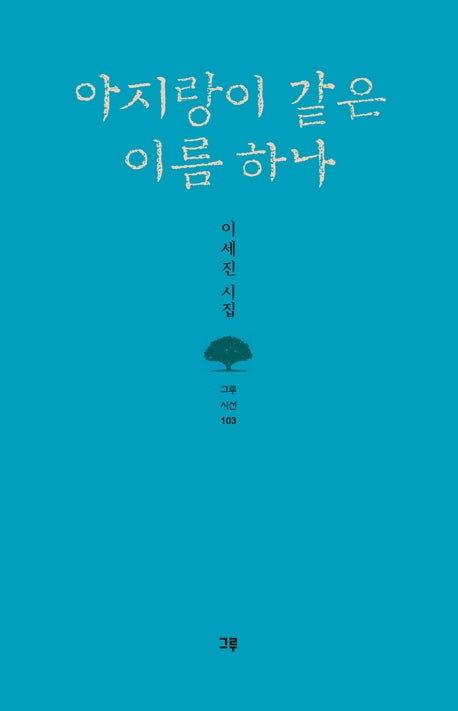 아지랑이 같은 이름 하나(그루시선 103)
