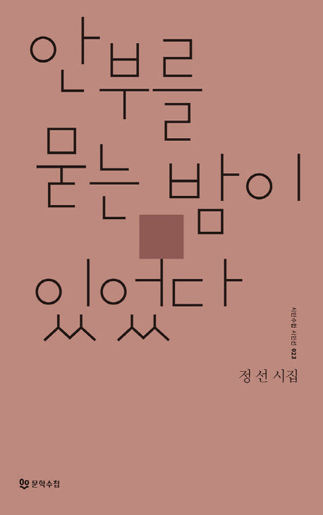 안부를 묻는 밤이 있었다(시인수첩 시인선 23)