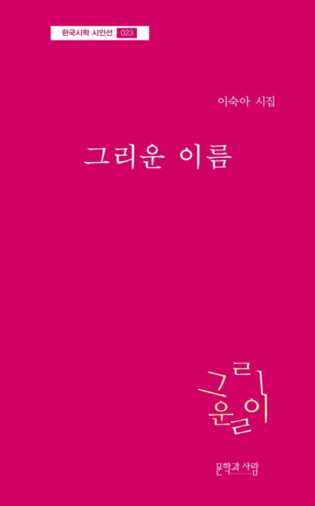 그리운 이름(한국시학 시인선 23)