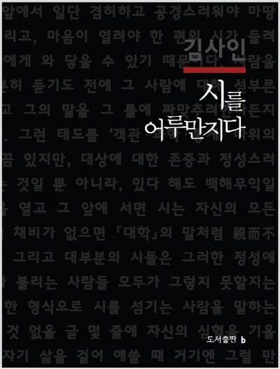 시를 어루만지다(양장본 Hardcover)