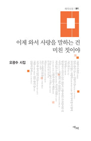 이제 와서 사랑을 말하는 건 미친 짓이야(애지시선 81)(양장본 Hardcover)
