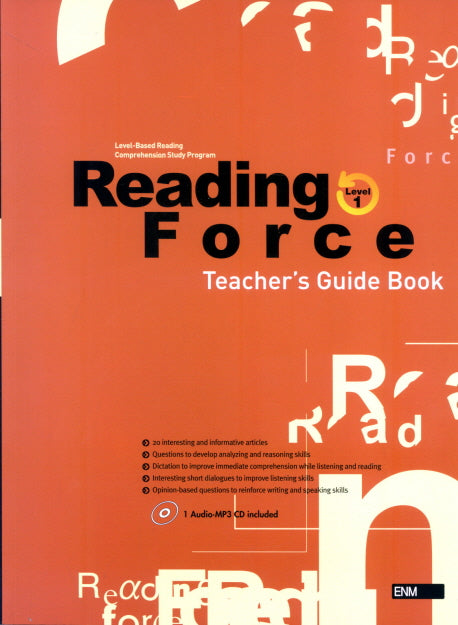 READING FORCE Level 1(TEACHER S GUIDE BOOK)(CD1장포함)