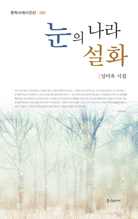 눈의 나라 설화(문학사계시인선 35)