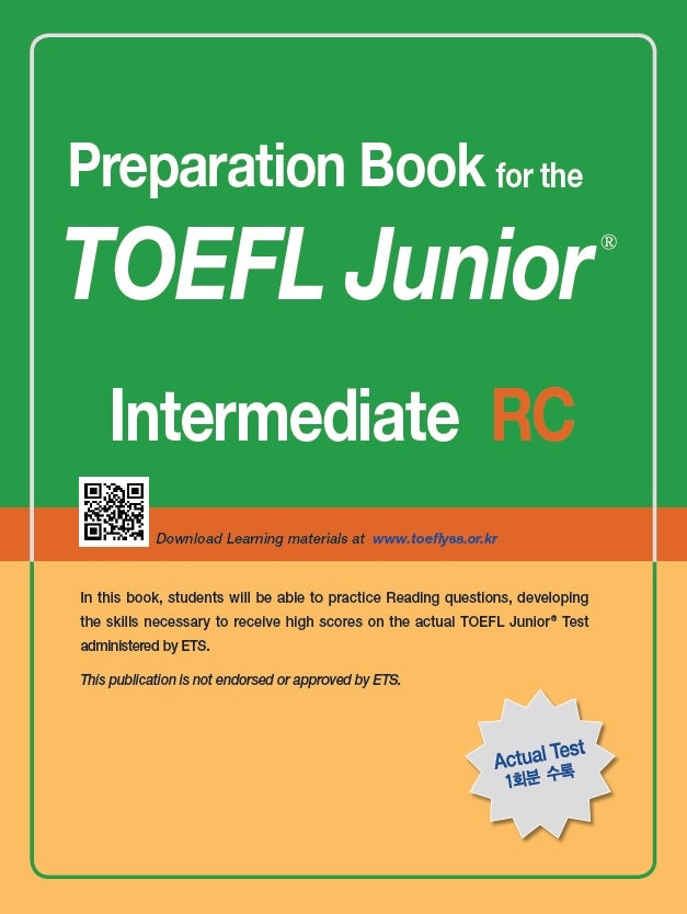 TOEFL Junior Test RC: Intermediate(Preparation Book for the)(개정판)