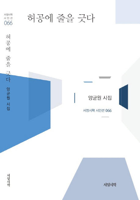 허공에 줄을 긋다(서정시학 시인선 66)(양장본 HardCover)