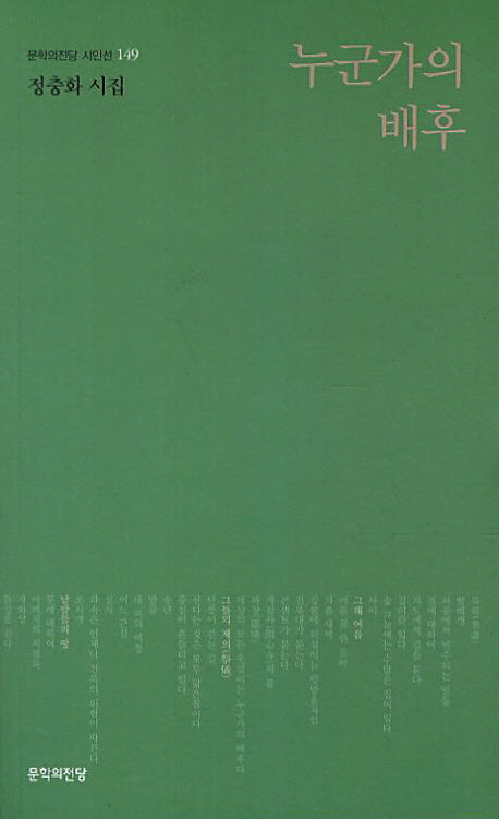 누군가의 배후(문학의전당 시인선 149)