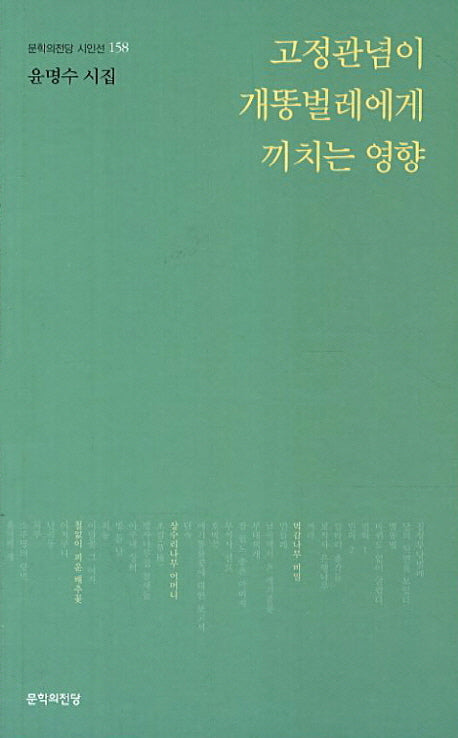 고정관념이 개똥벌레에게 끼치는 영향(문학의전당 시인선 158)